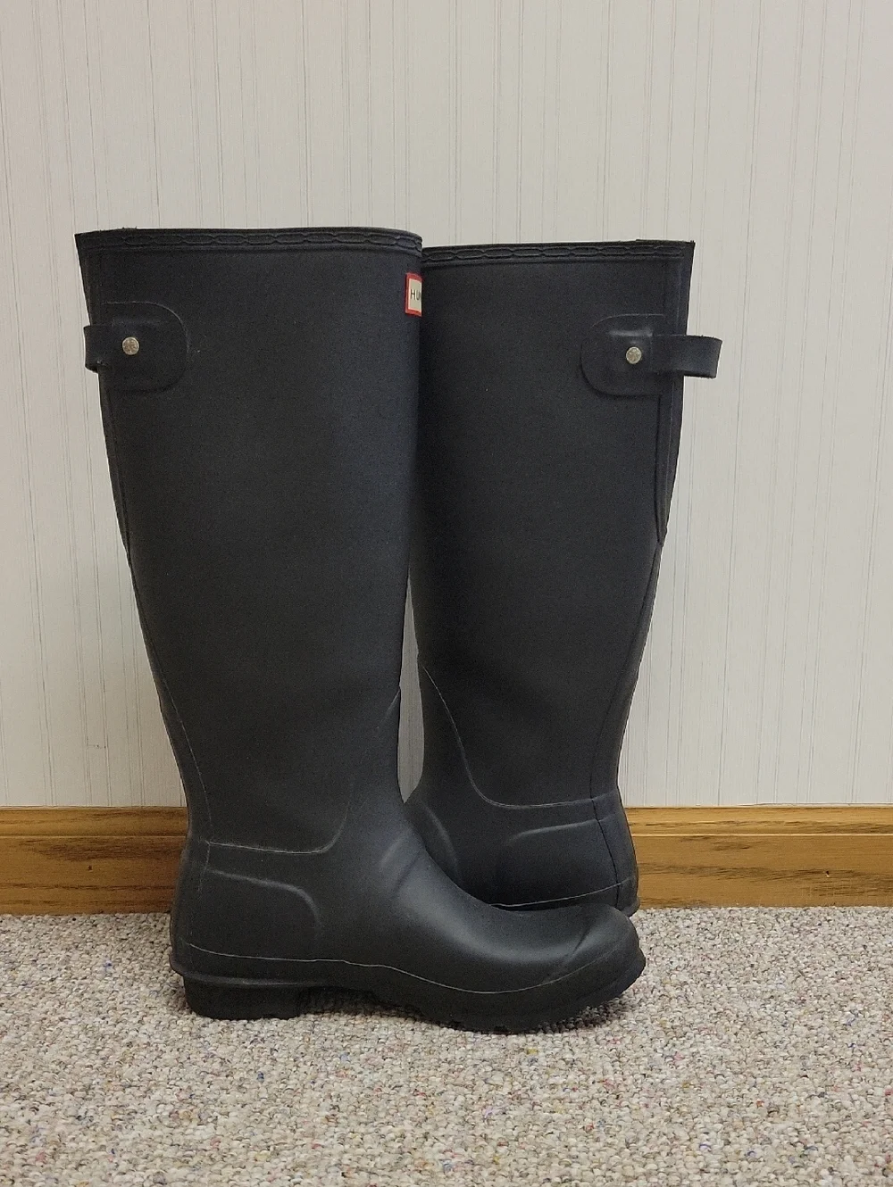 Hunter Women's Original Tall Rain Boots - Black Sz 7. Farmhouse Old Money